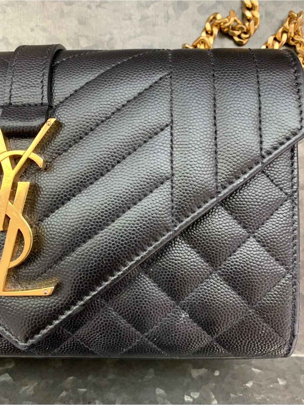 Saint Laurent YSL Envelope Purse Handbag Designer - Picture 6 of 14